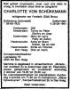 overlijdensadvertentie Charlotte von Schukkmann
