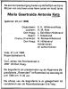 Maria Geertruida Antonia Kets 23-6-1898 overl. 27-6-1984