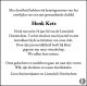 Overlijdensadvertentie